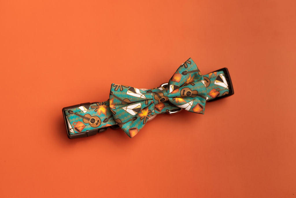 Mountain Camp Out Dog Bow Tie