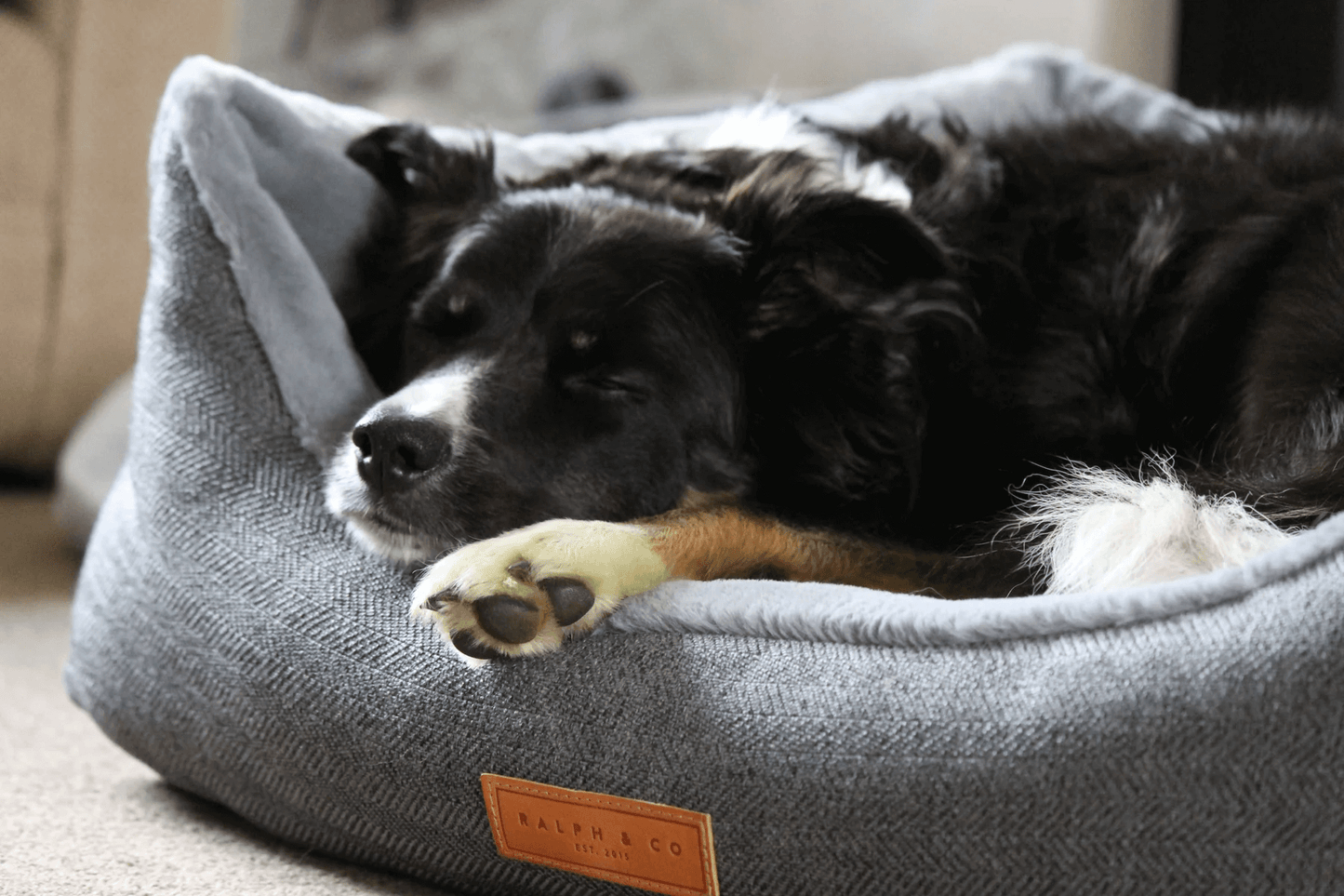 “Balmoral” Herringbone Nest Dog Bed – by Ralph & Co