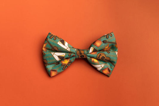 Mountain Camp Out  Dog Bow Tie